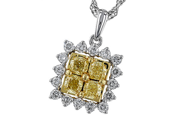 M293-58858: NECK .76 FANCY YELLOW DIAMONDS 1.09 TW