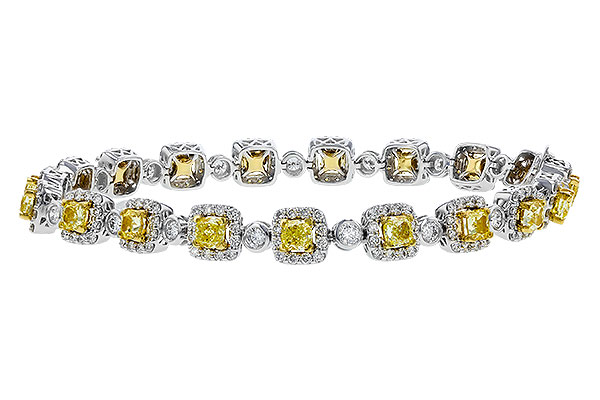 M293-58867: BRACELET 4.37 FANCY YELLOW DIAS 7.12 TW (7")
