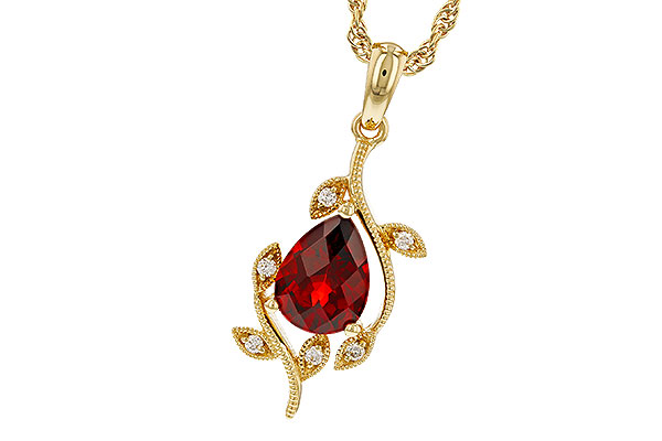 M293-61567: NECKLACE 1.34 GARNET 1.39 TGW (8X6MM GAR)