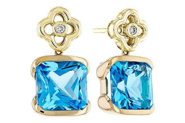 M294-46130: EARRINGS 5.34 TW BLUE TOPAZ 5.36 TGW (8MM BT)