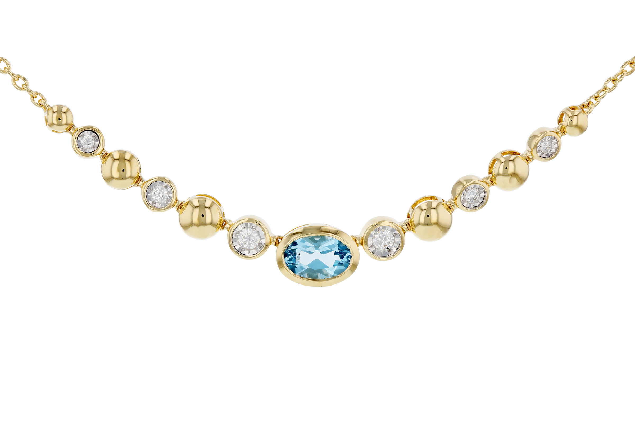 M294-47058: NECKLACE .83 SWISS BLUE TOPAZ .95 TGW (17")