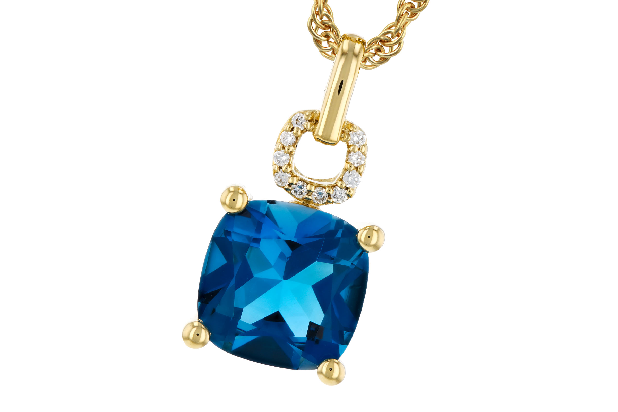 M294-47949: NECK 2.16 LONDON BLUE TOPAZ 2.18 TGW (8MM LBT)